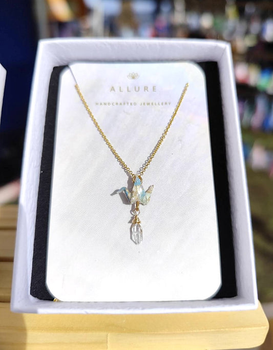 Crane Necklace - 雫- Shizuku -14K Gold Filled