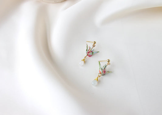 Crane Earrings - DAISY- 14k Gold Filled