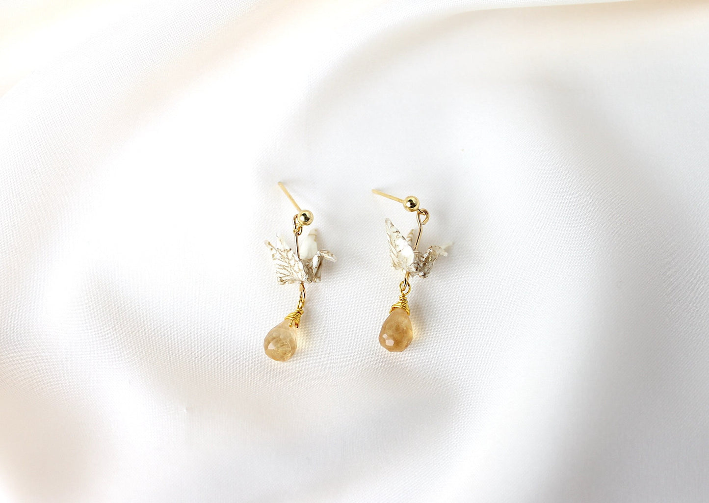 Crane Earrings - GOLD- 14k Gold Filled