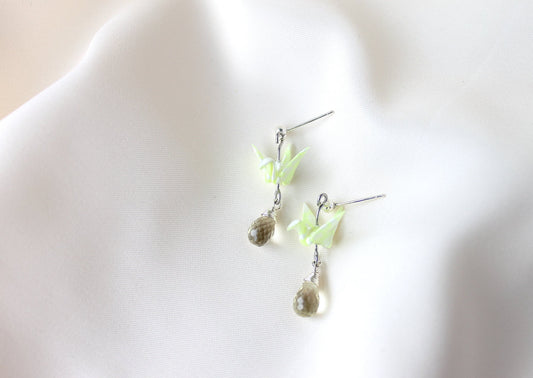 Crane Earrings - LEMON- Sterling Silver