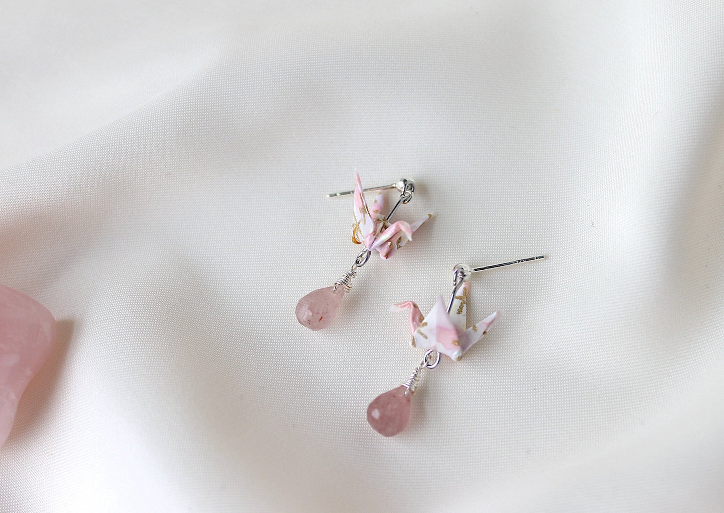 Crane Earrings - SAKURA- Sterling Silver