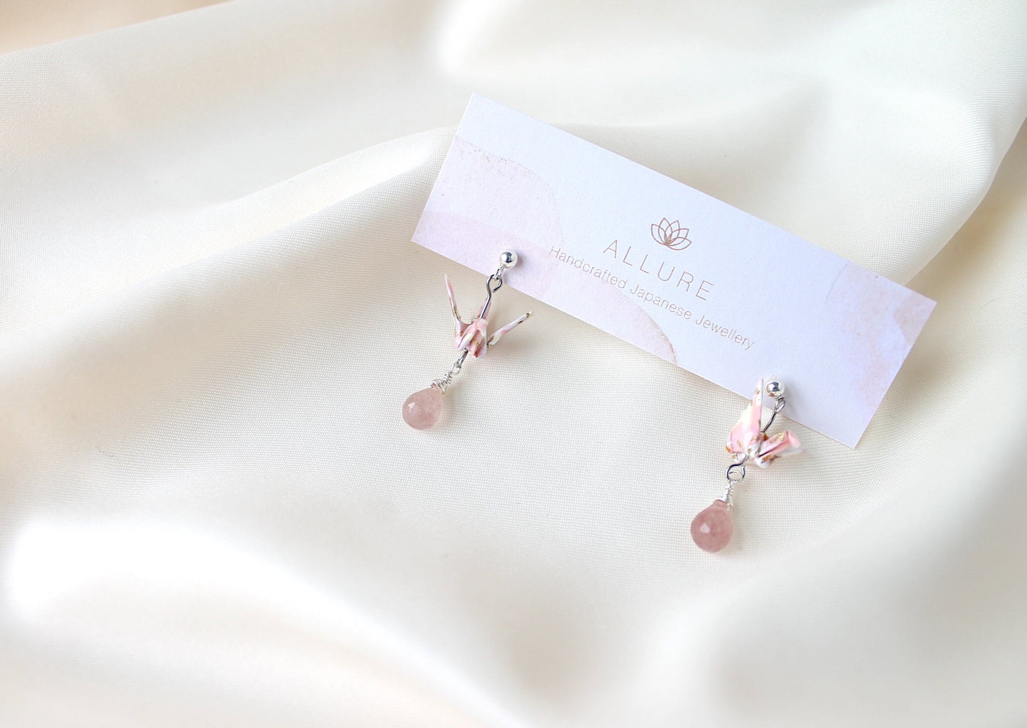 Crane Earrings - SAKURA- Sterling Silver