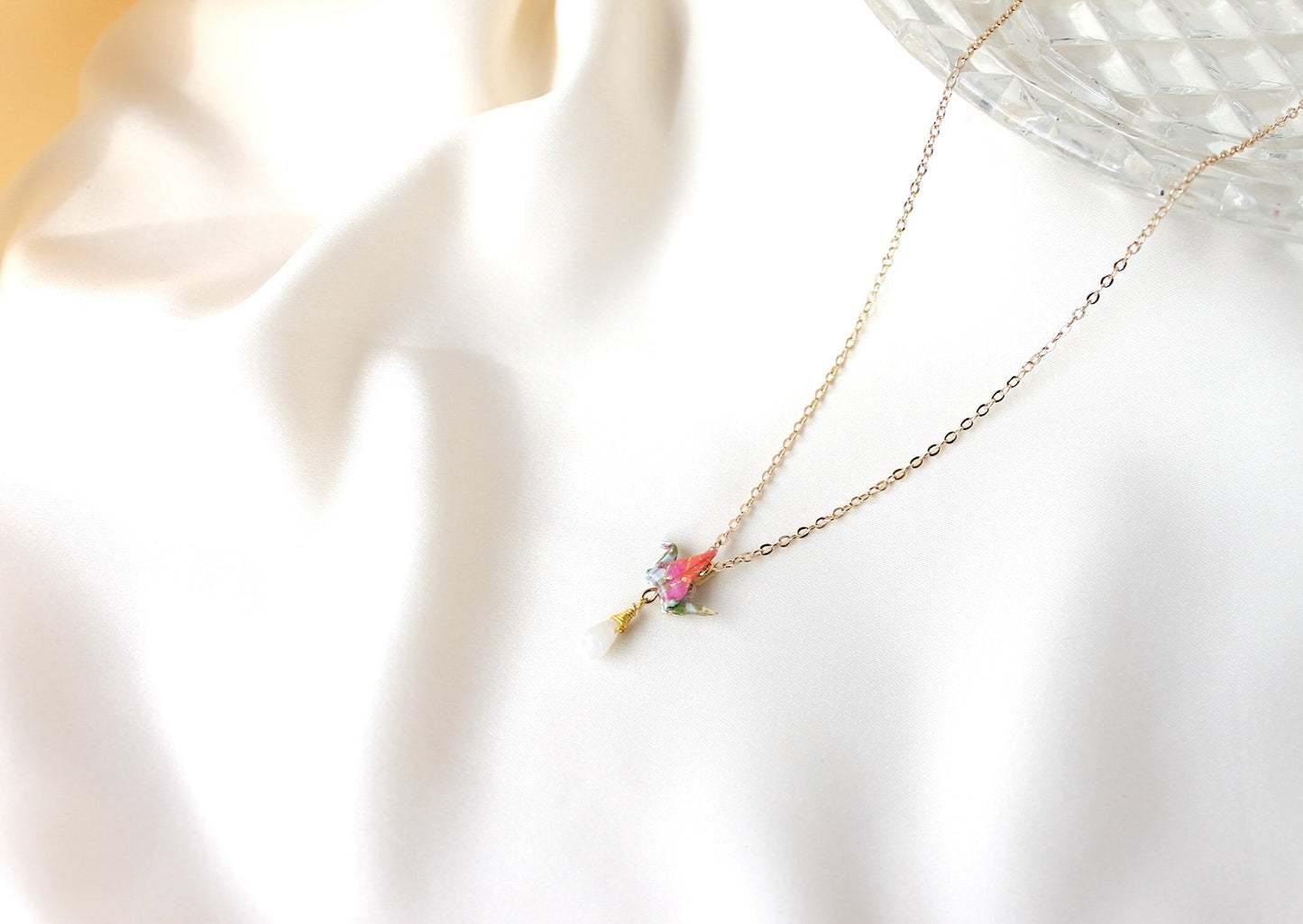 Crane Necklace - DAISY- 14K Gold Filled