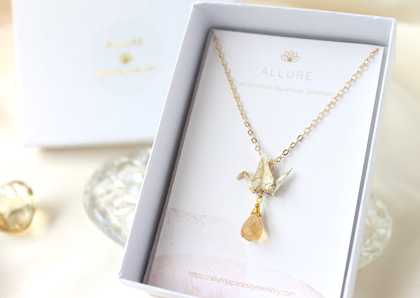 Crane Necklace - GOLD- 14K Gold Filled