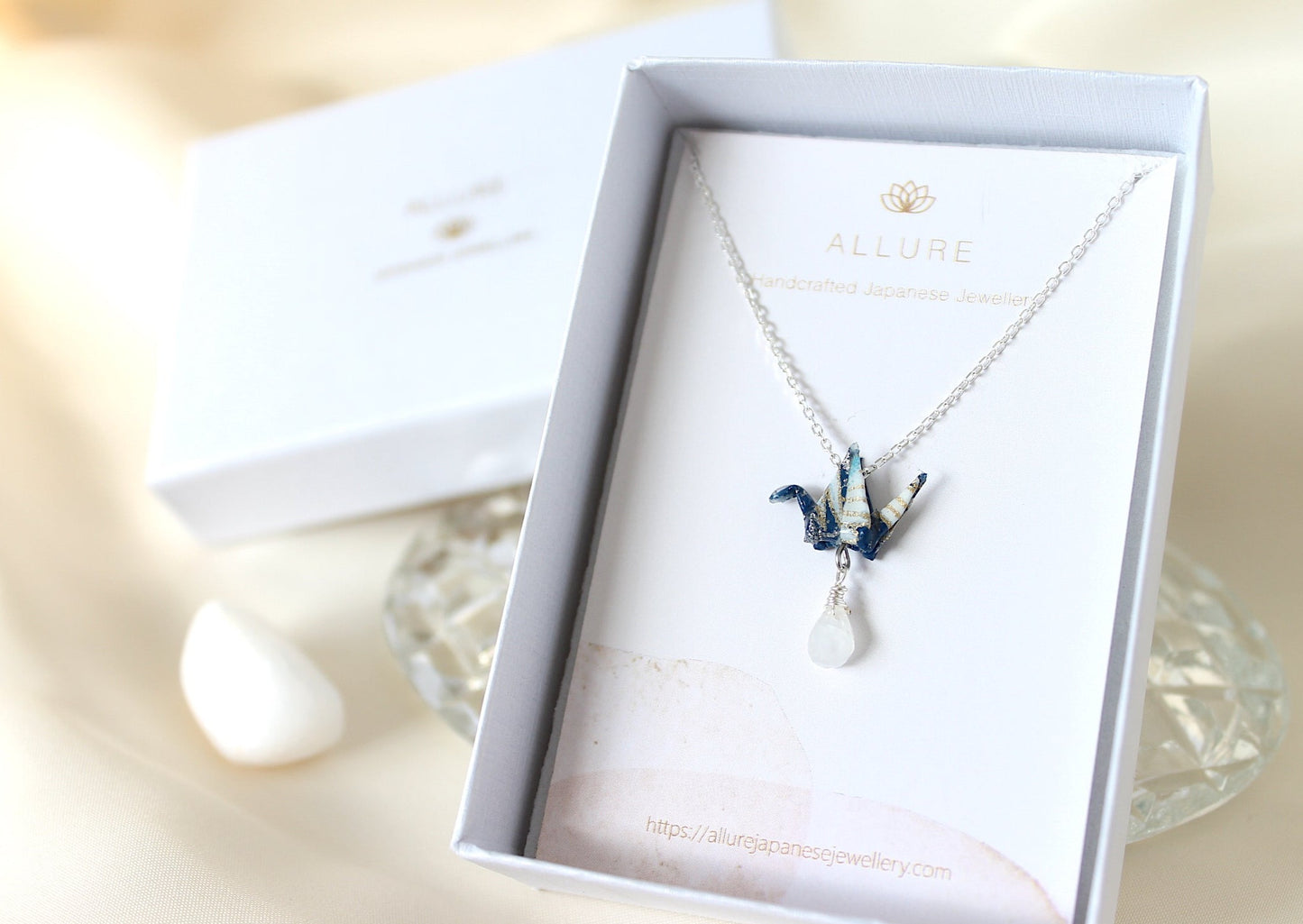 Crane Necklace - OCEAN- Sterling Silver