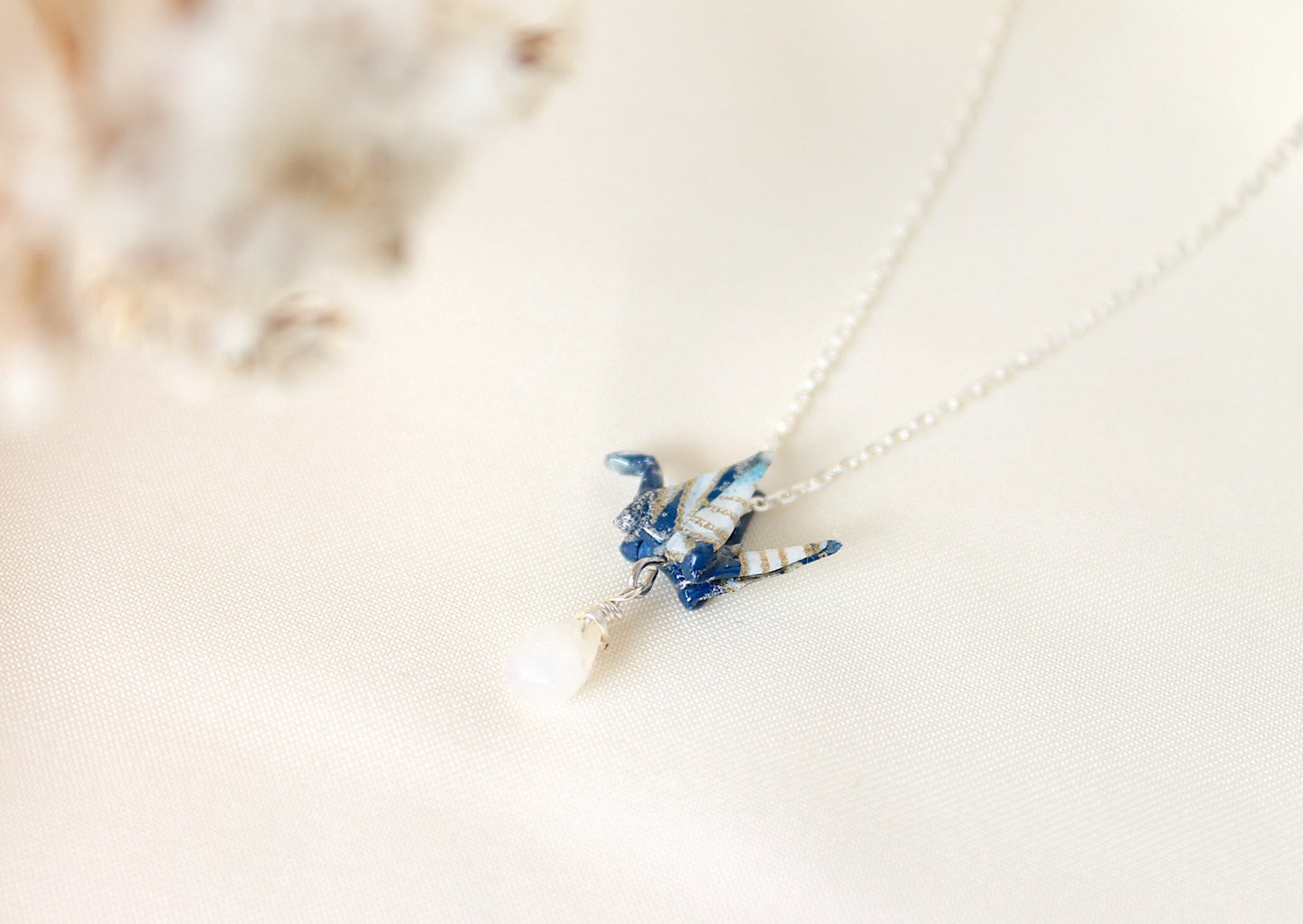 Crane Necklace - OCEAN- Sterling Silver