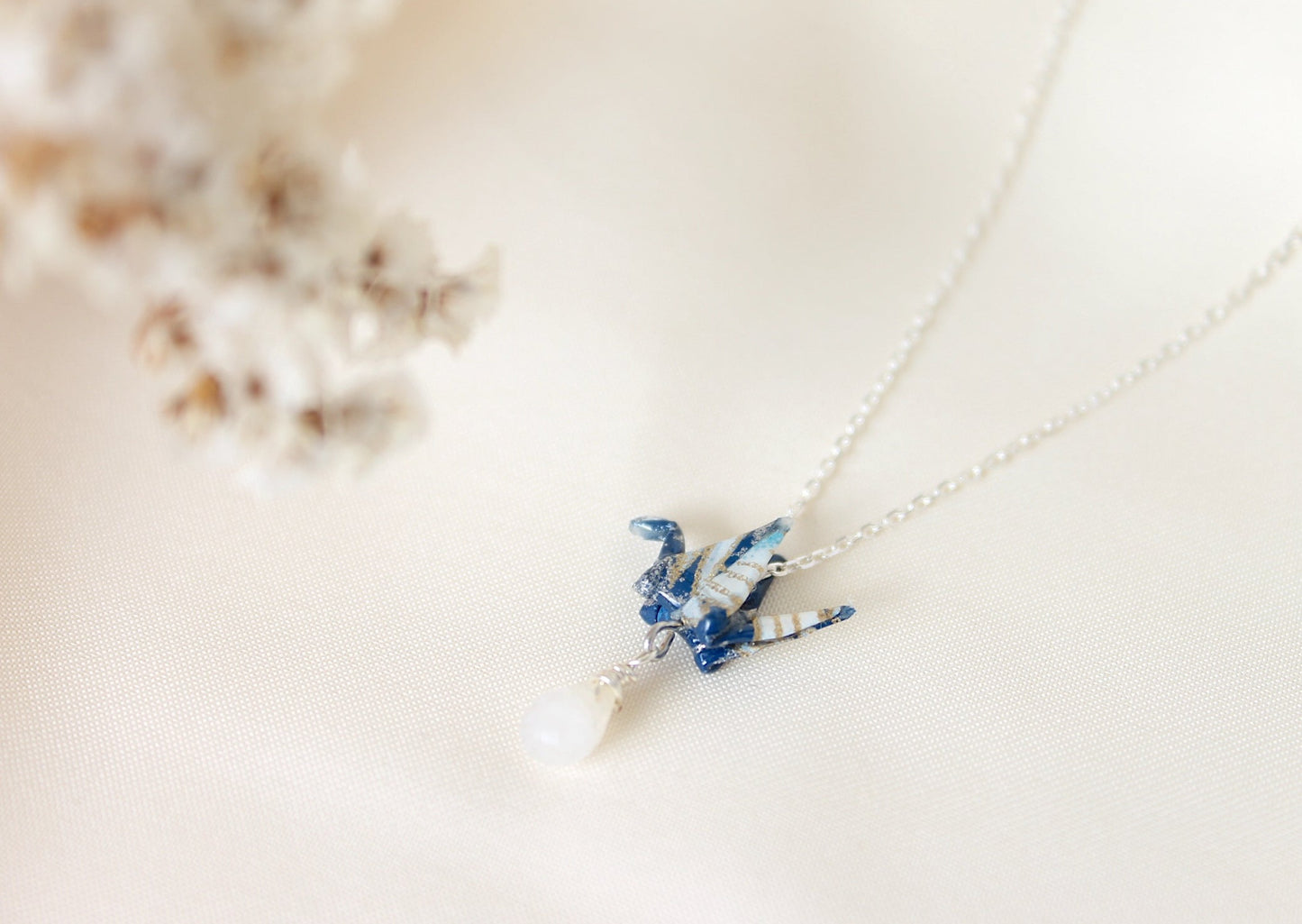 Crane Necklace - OCEAN- Sterling Silver