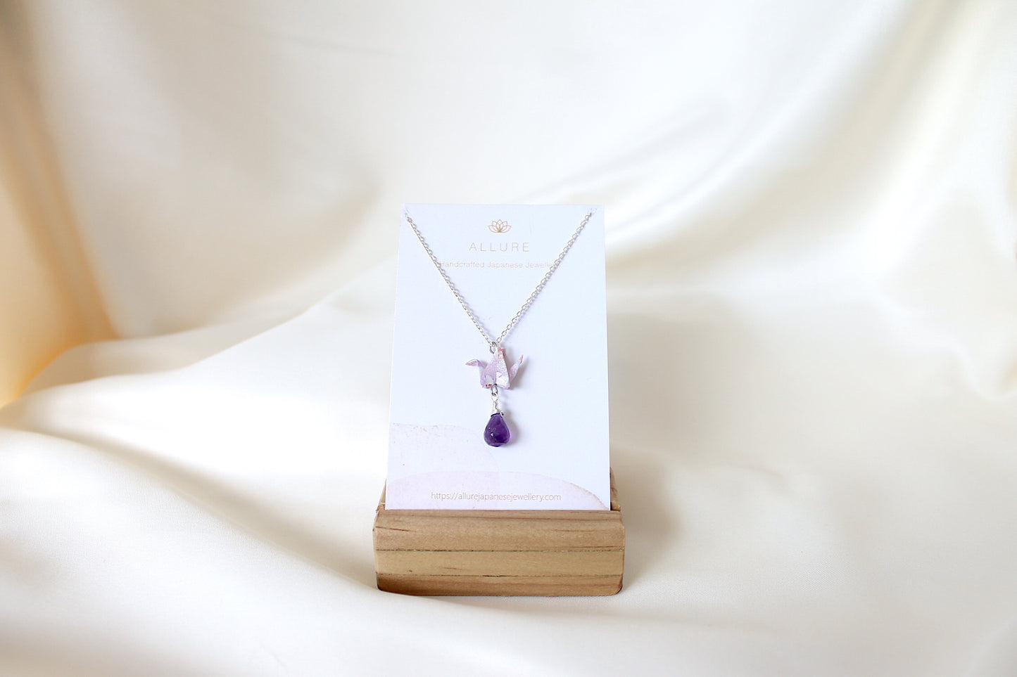 Crane Necklace - VIOLET- Sterling Silver